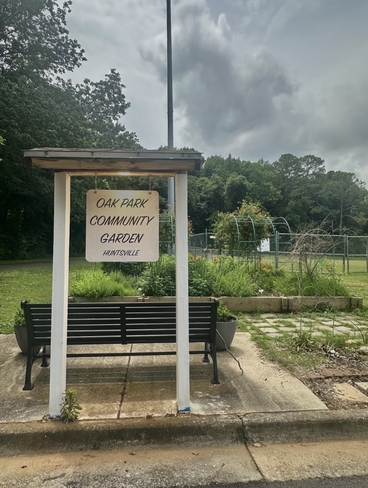 Oak Park Community Garden in the 5 Points neighborhood, Huntsville
